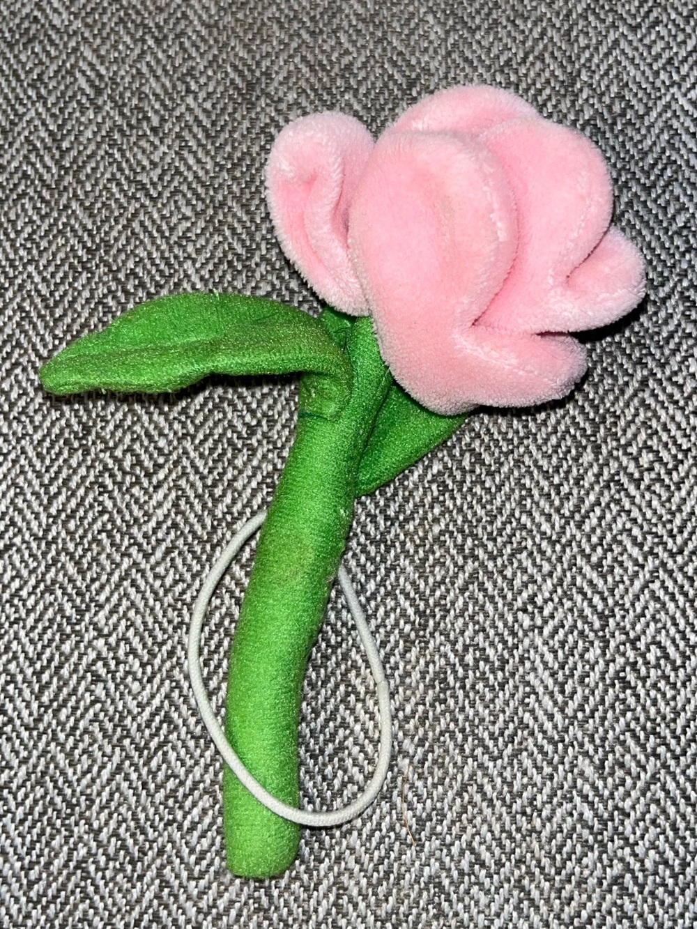 Build A Bear Pink Rose Flower Wristie Plush Accessory Green Stem BABW